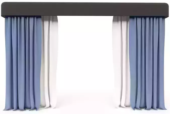 Curtain Set 370 - 3D Model