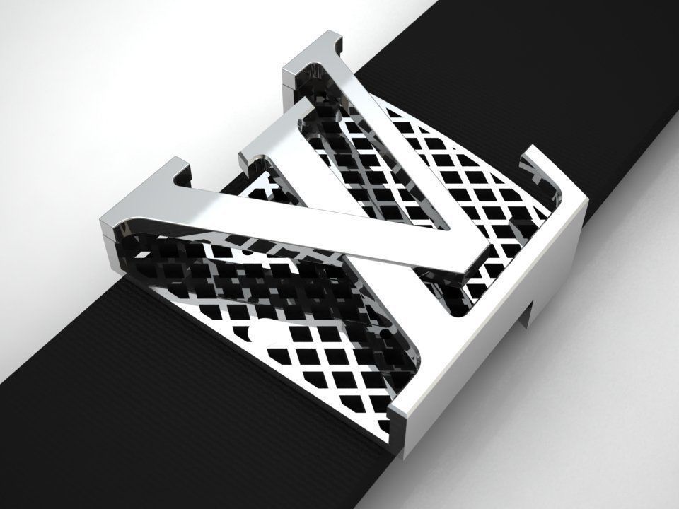 LOUIS VUITTON Belt Buckle Code-BAD002 3D print model_3