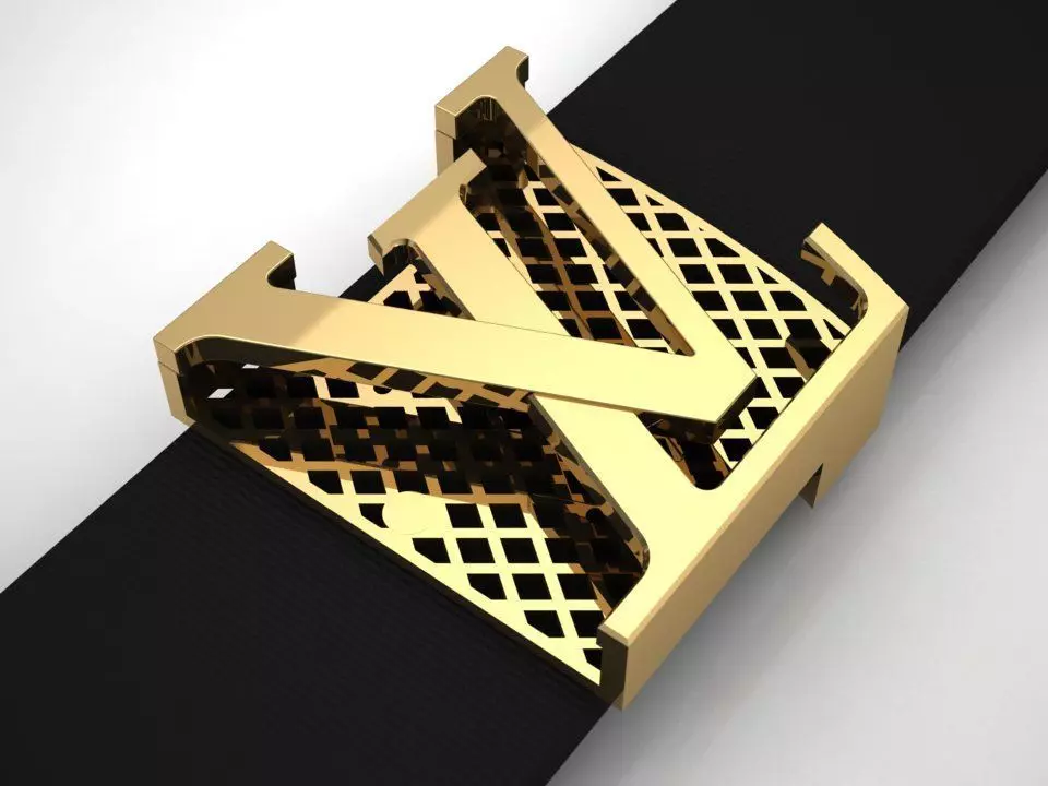 LOUIS VUITTON Belt Buckle Code-BAD002 3D print model_0