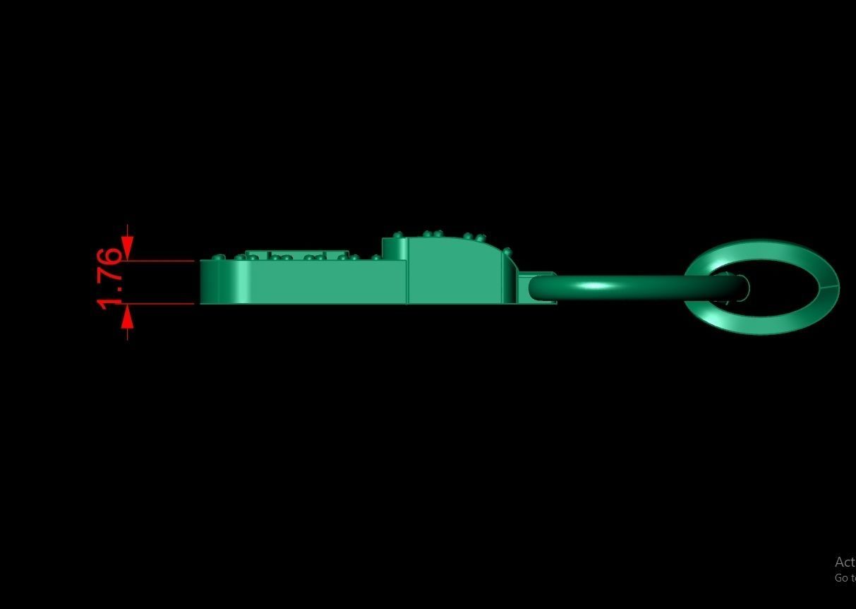 Hermes  Pendant Code-BAD003 3D print model_6