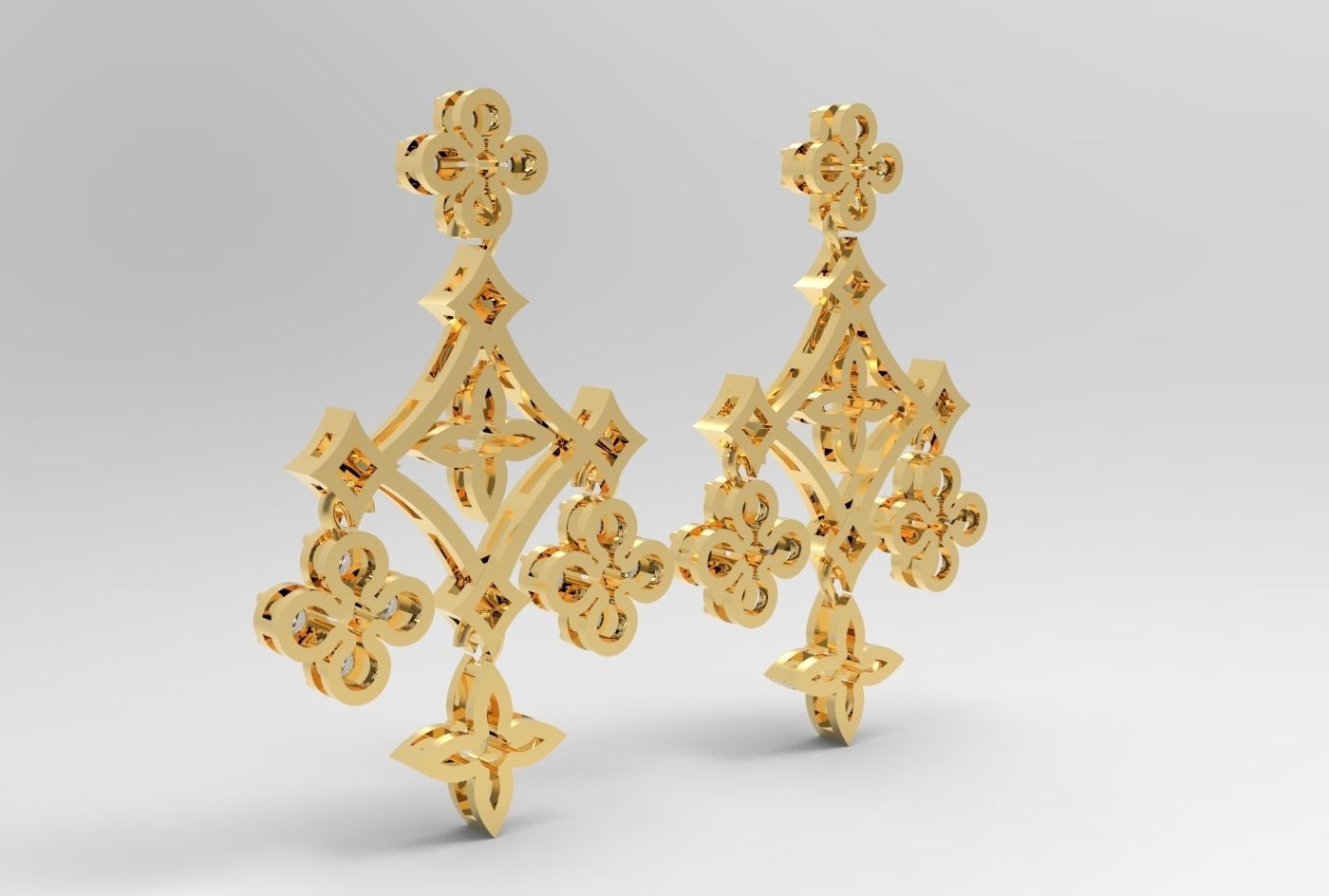 Louis Vuitton Earring Code-BAD004 3D print model_4