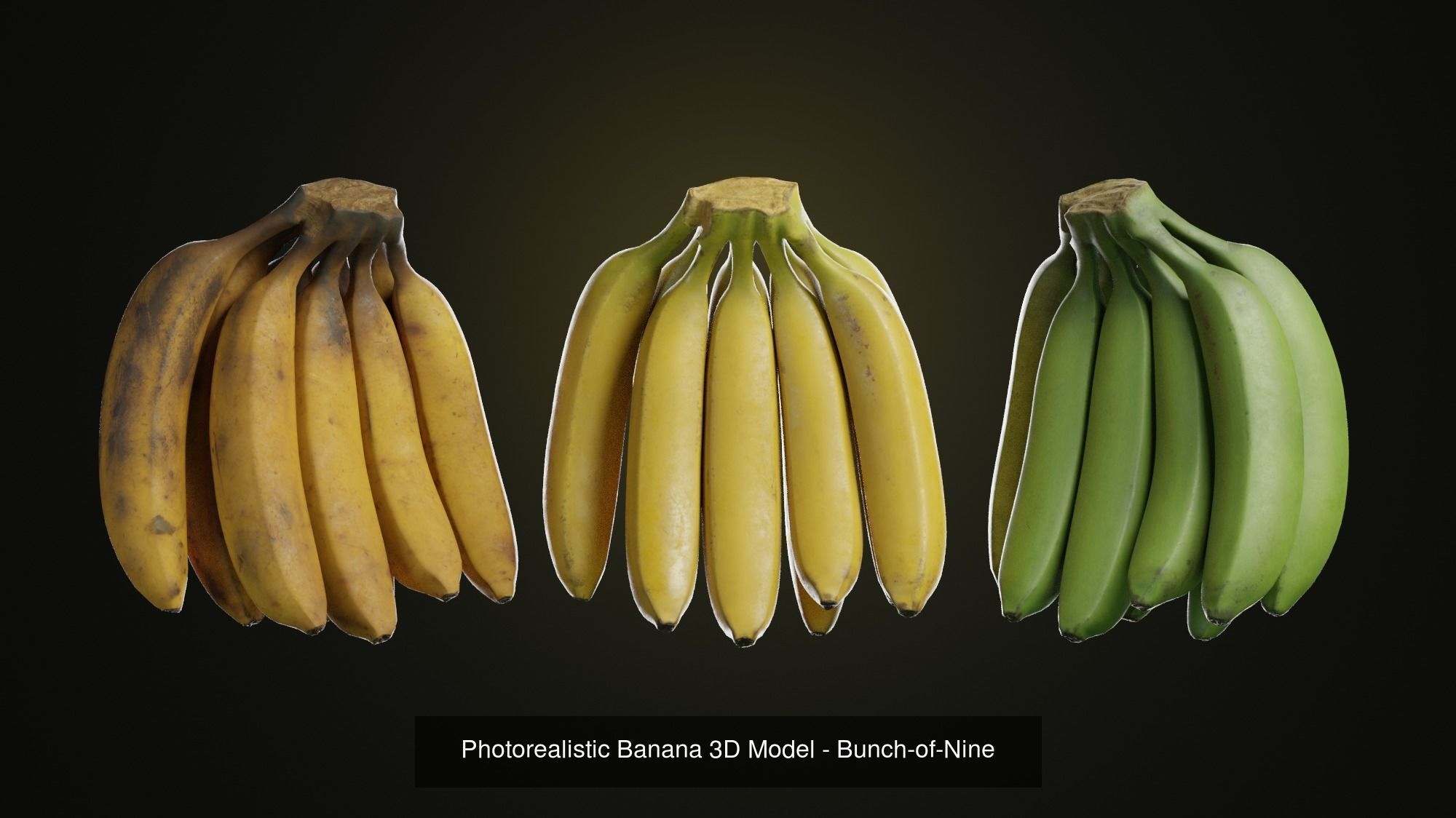 Banana Pack Unpeeled 3D Model Collection_7