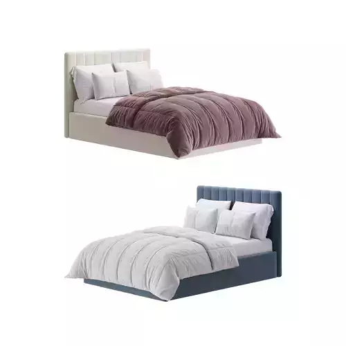 Owen Upholstered Ottoman Bed 3D model