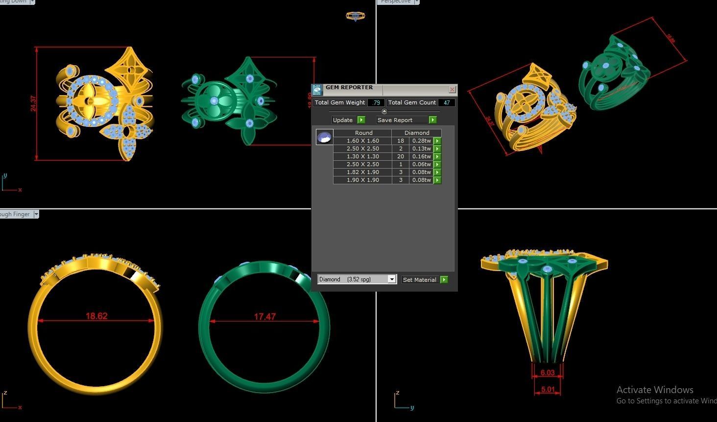 LOUIS VUITTON Ring Code-BAD009 3D print model_5