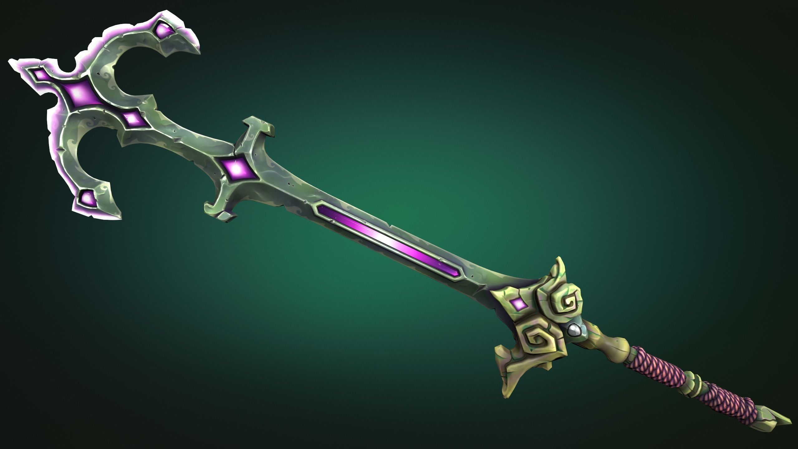 Coastal two handed sword 3d print 3D print model_7