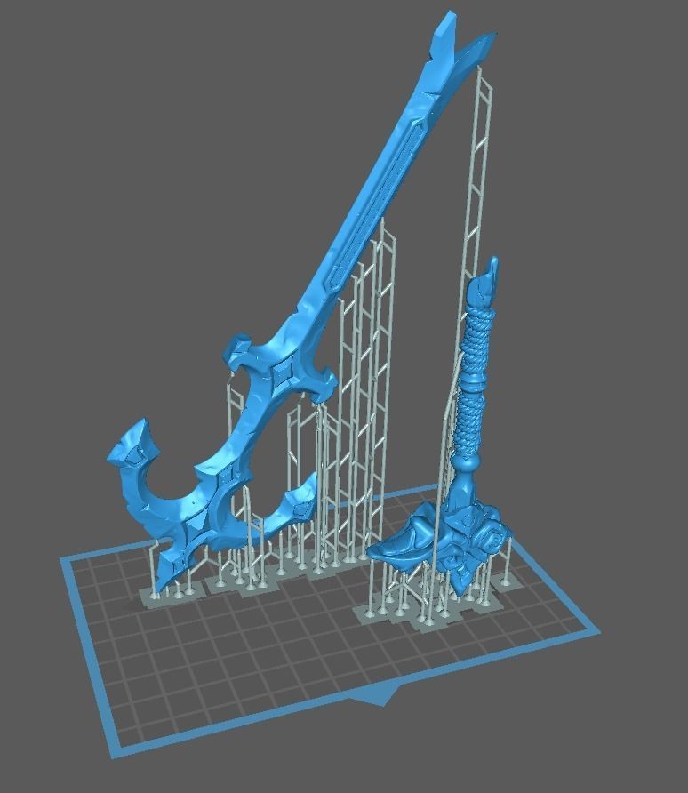 Coastal two handed sword 3d print 3D print model_1