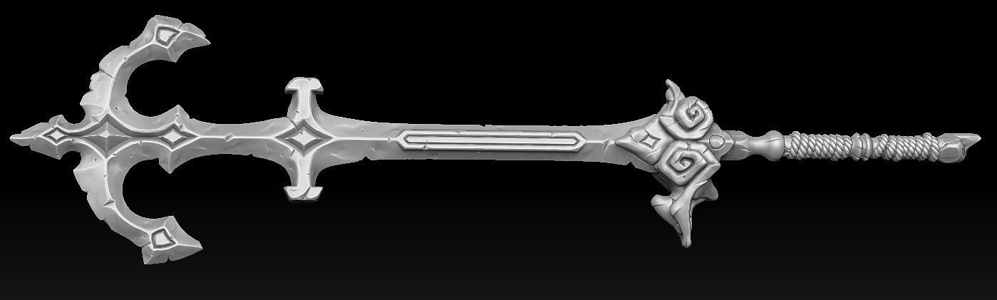 Coastal two handed sword 3d print 3D print model_2