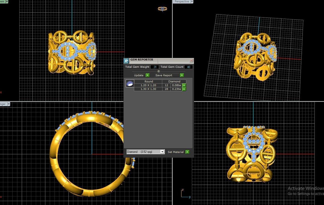 Dior Ring Code-BAD023 3D print model_2