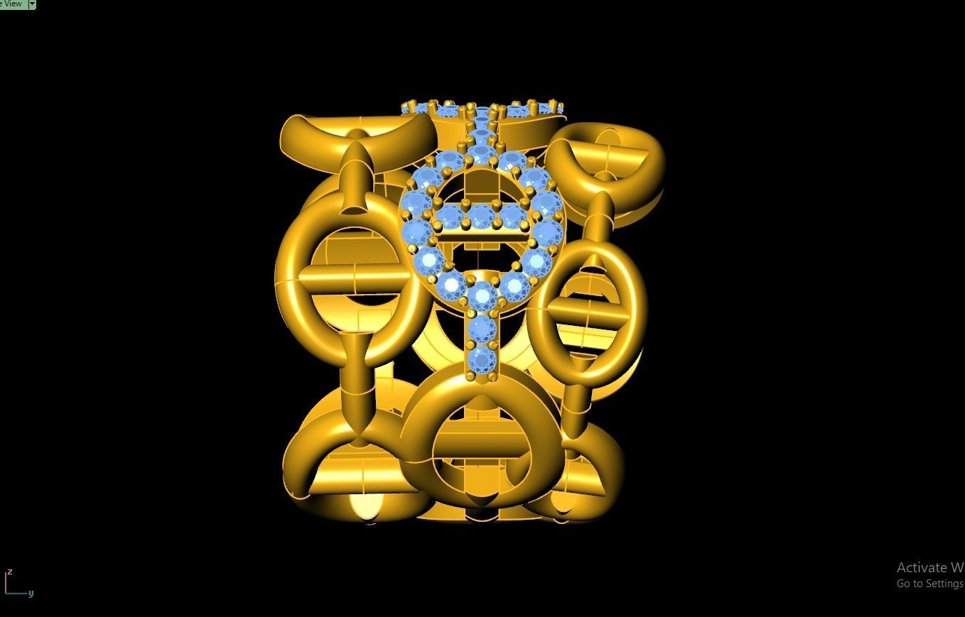 Dior Ring Code-BAD023 3D print model_6