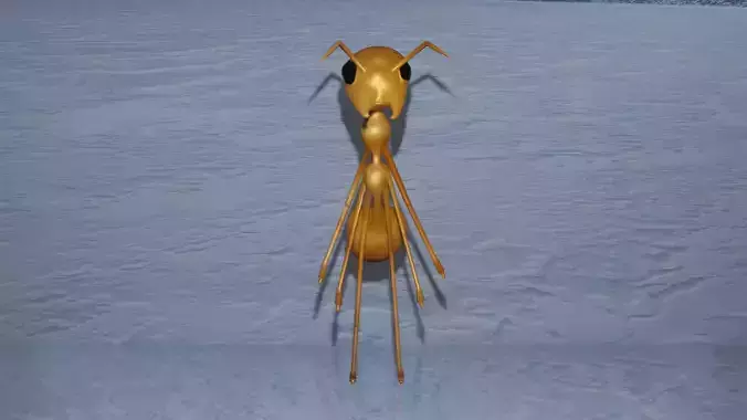 ant 3d model low poly