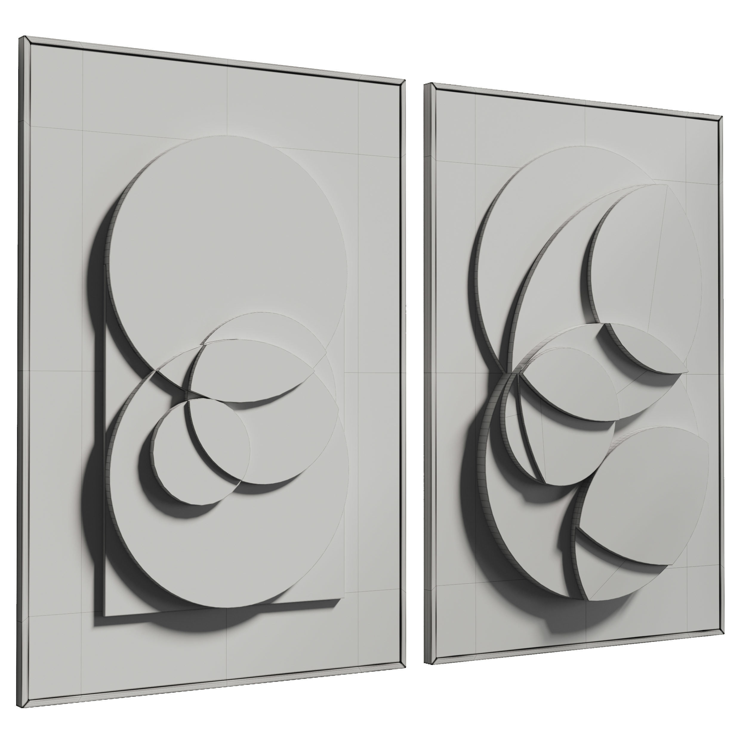 3d artwork frame 07 Low-poly 3D model_4