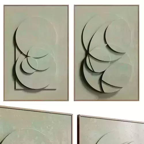 3d artwork frame 07 Low-poly 3D model