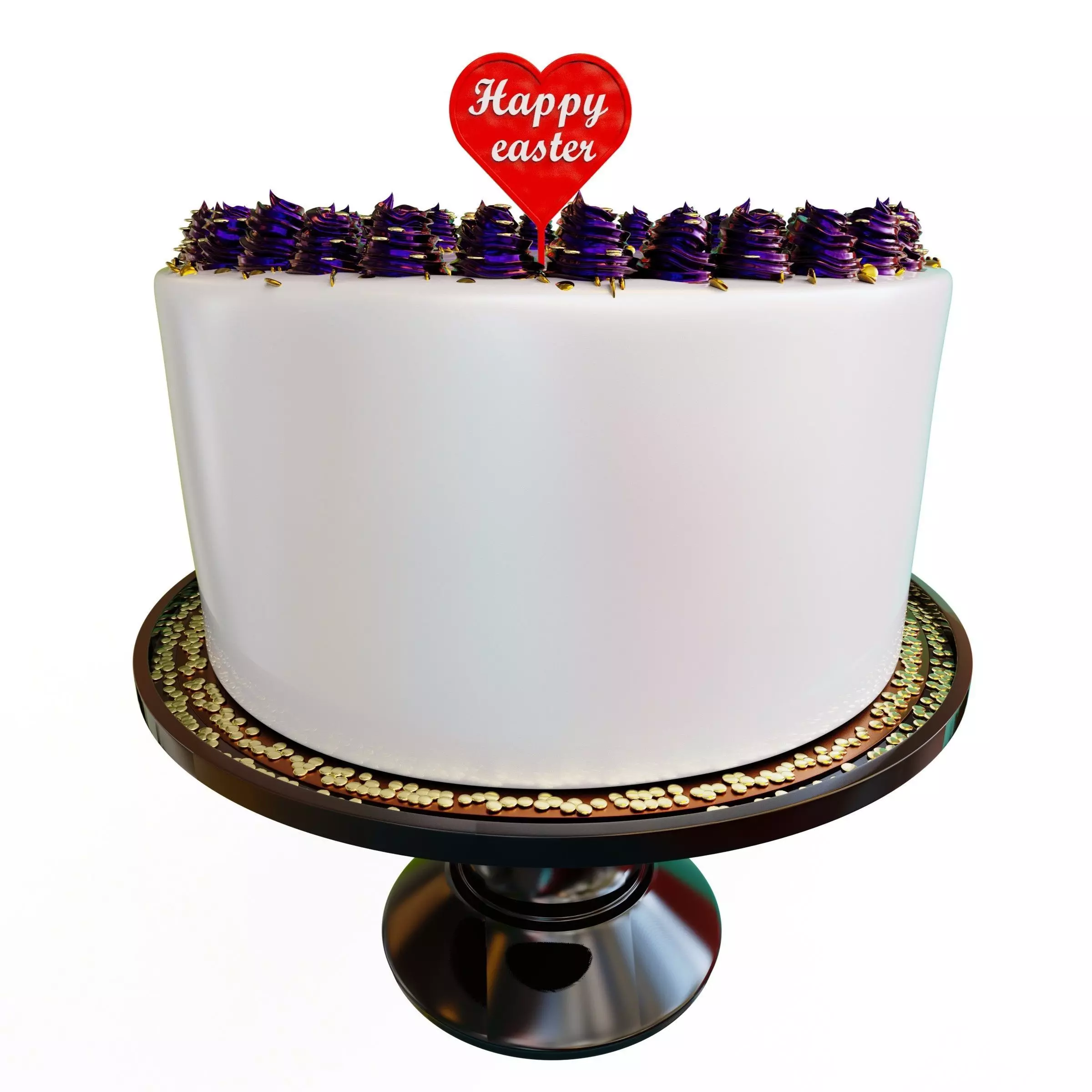 Happy Easter Cake Topper 3D print model