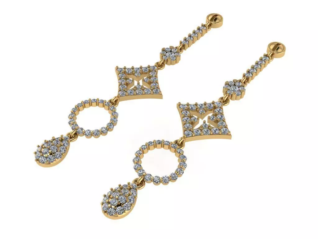 LOUIS VUITTON Earring Code-BAD033 3D print model_0