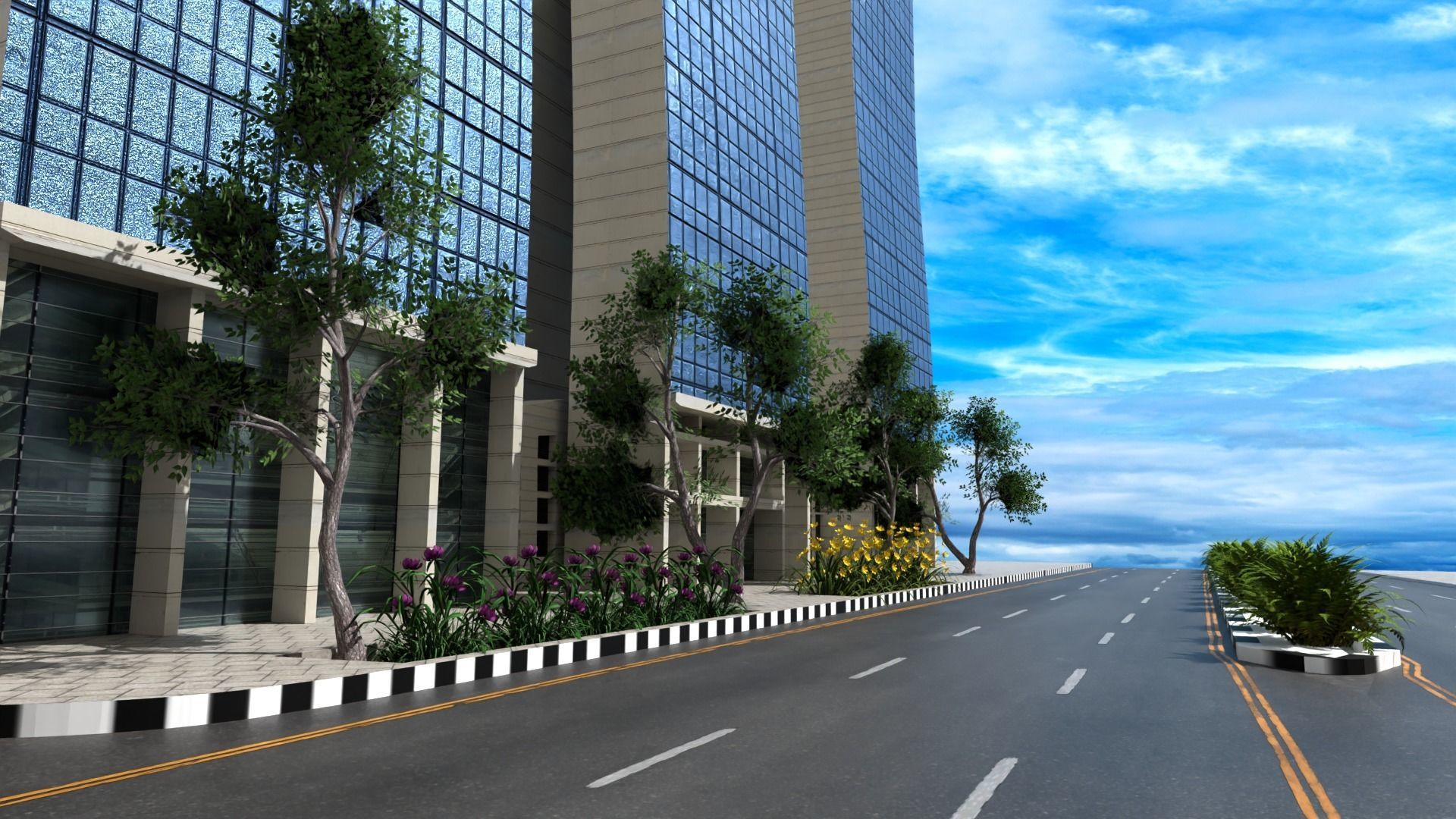 Marina Bay Sands Singapore Low-poly 3D model_4