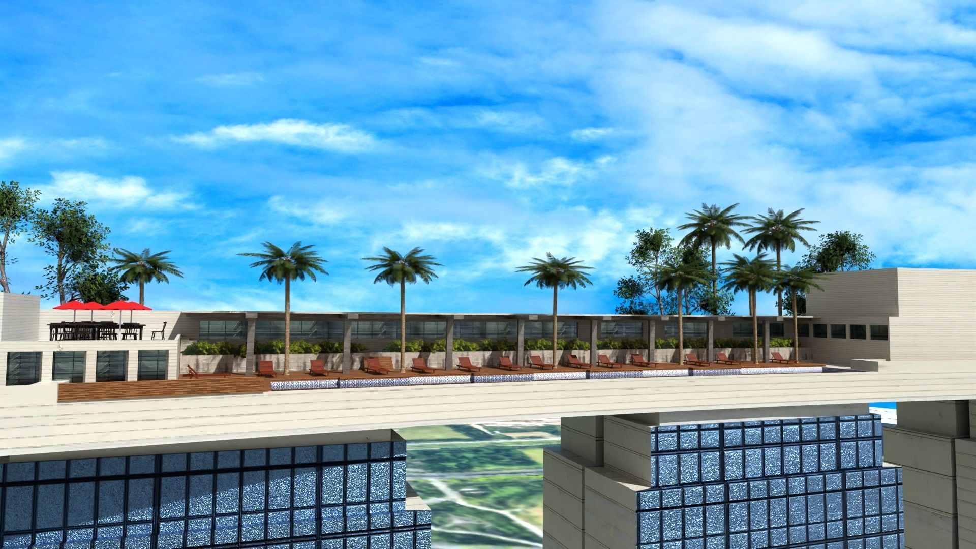 Marina Bay Sands Singapore Low-poly 3D model_8