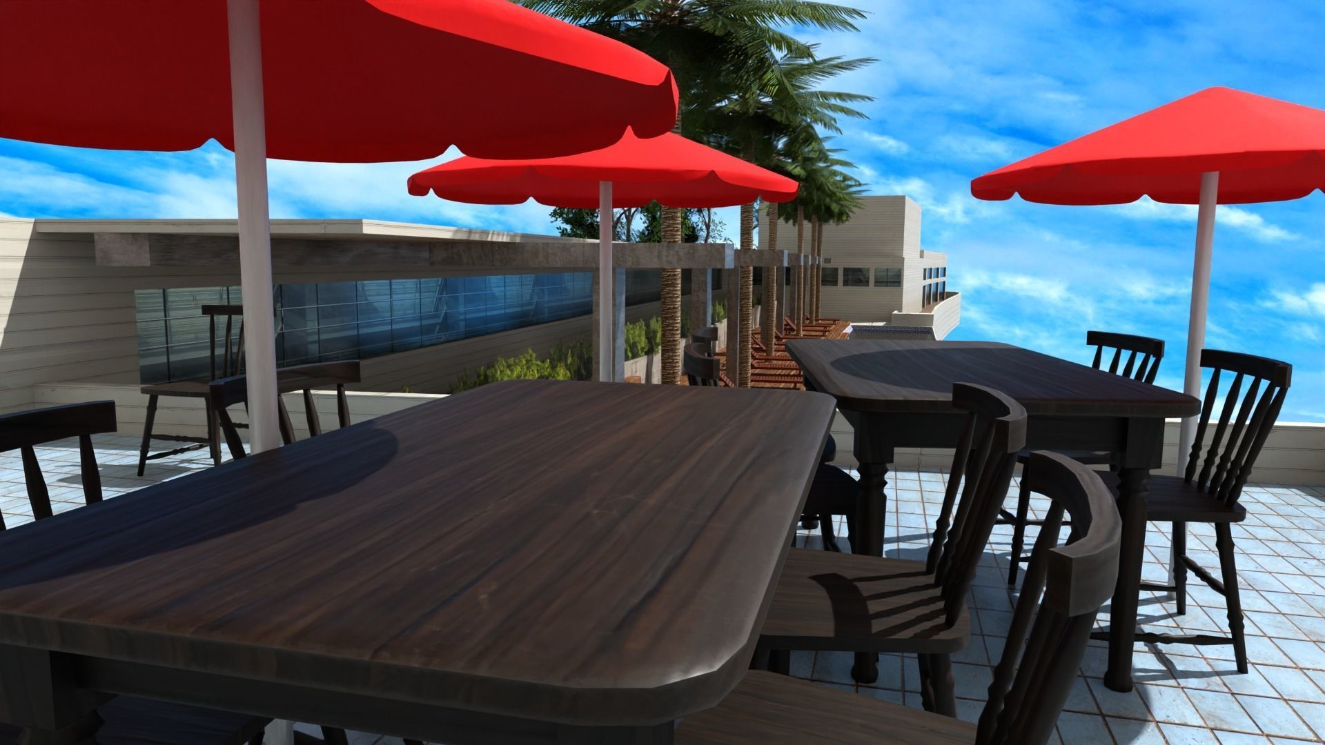 Marina Bay Sands Singapore Low-poly 3D model_3
