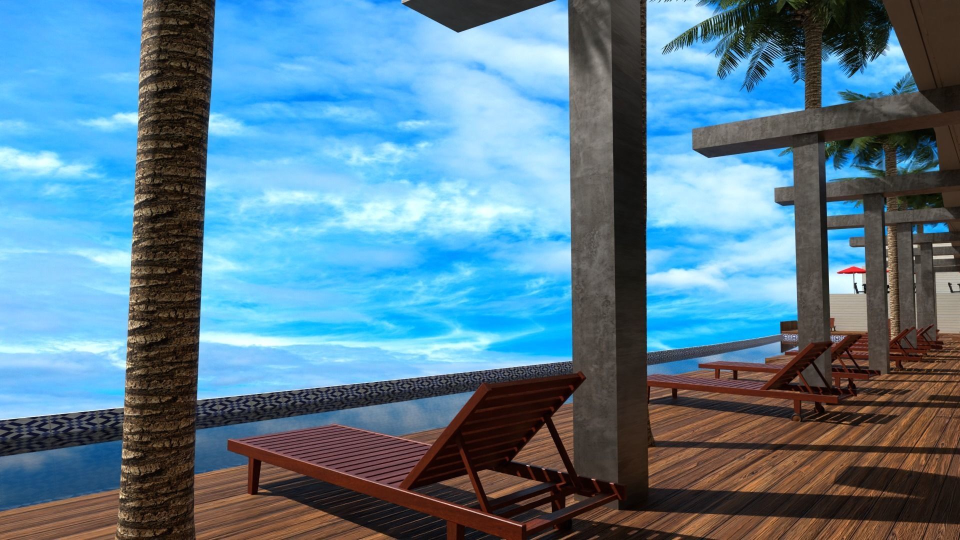Marina Bay Sands Singapore Low-poly 3D model_7