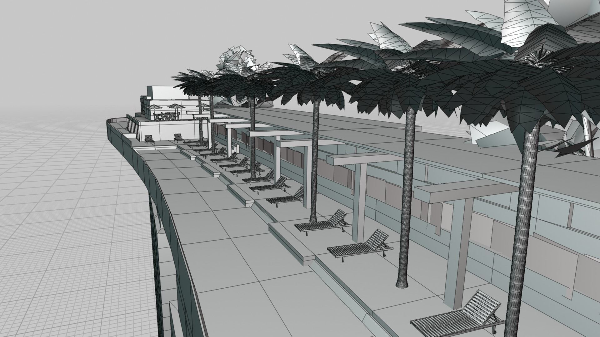 Marina Bay Sands Singapore Low-poly 3D model_15