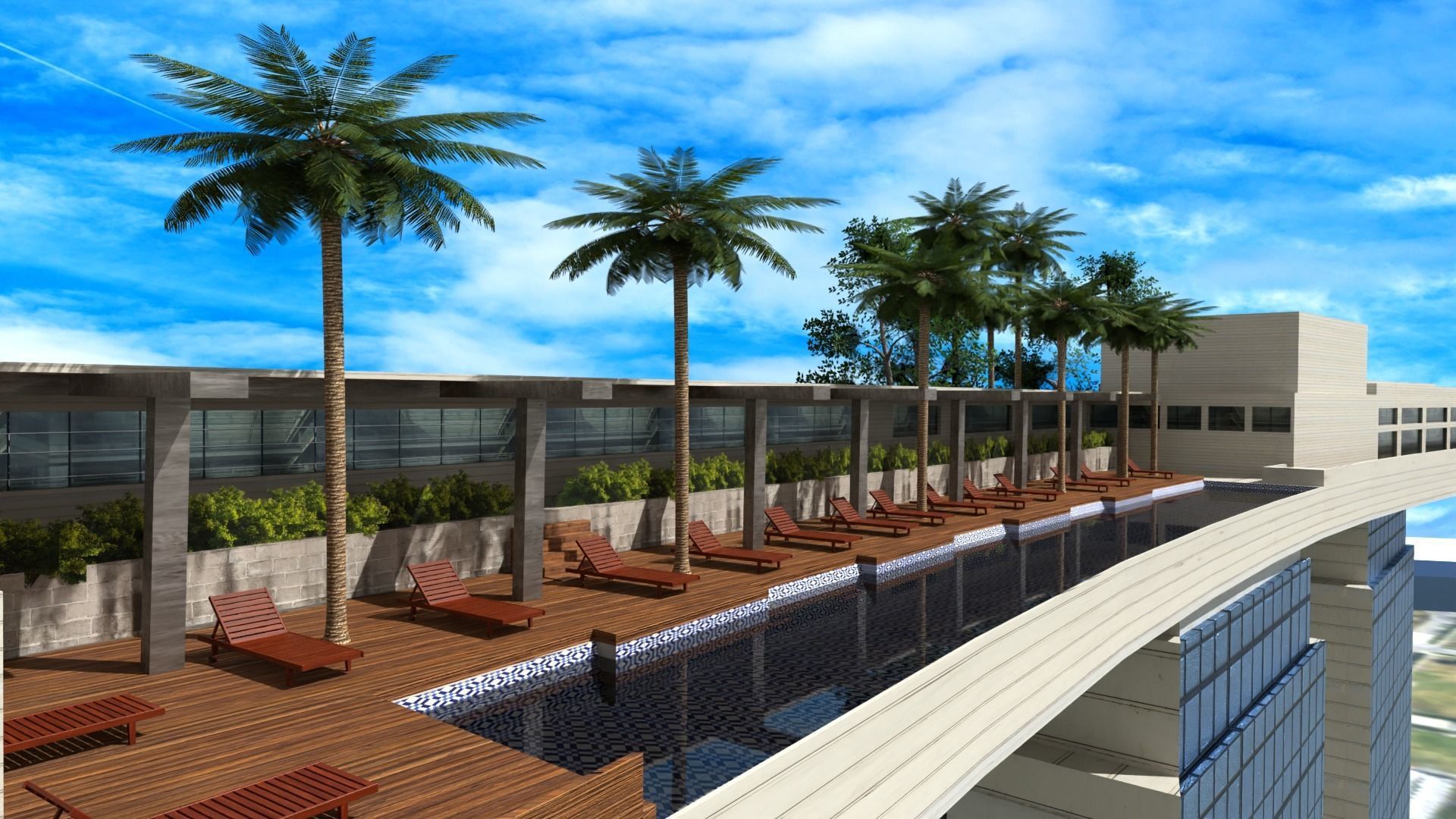 Marina Bay Sands Singapore Low-poly 3D model_1