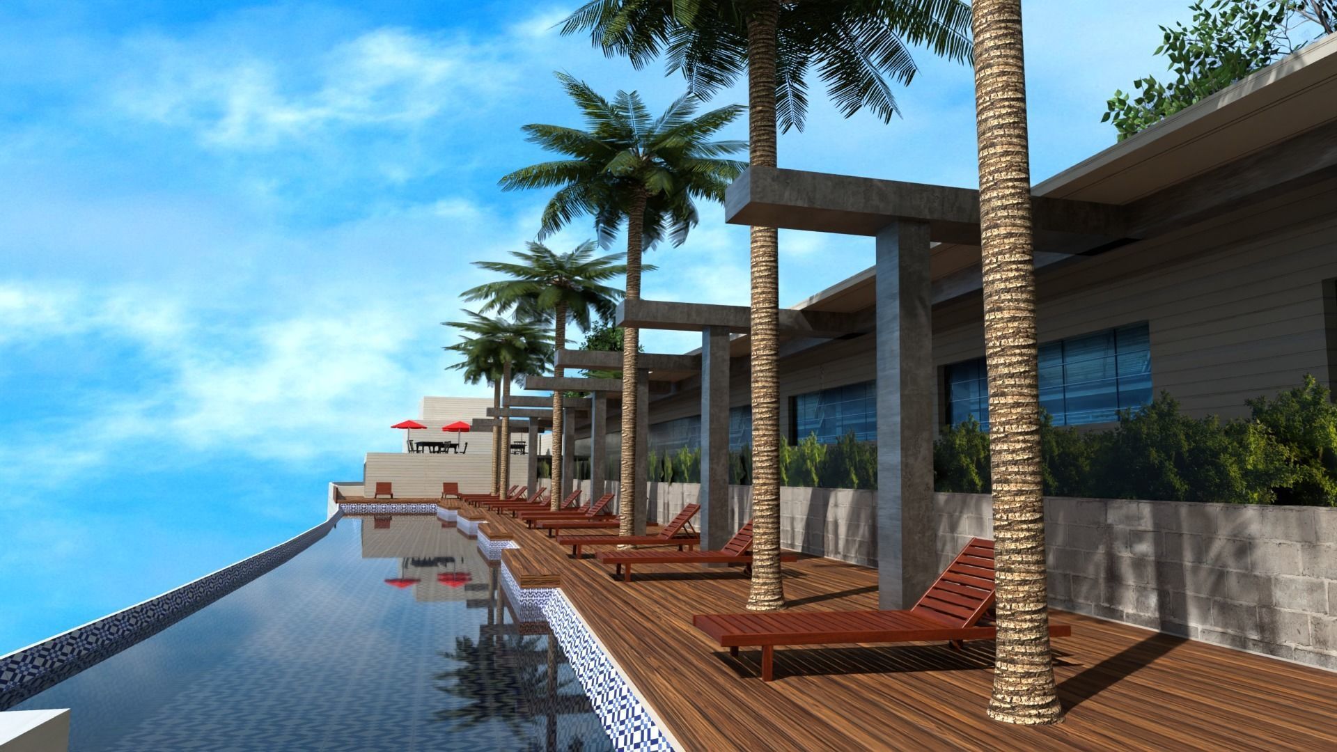 Marina Bay Sands Singapore Low-poly 3D model_2