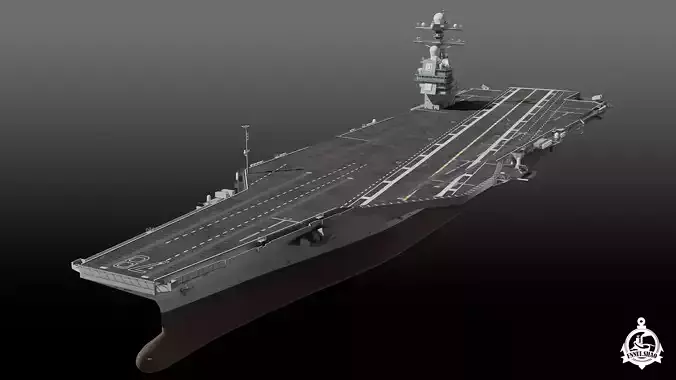 USS Gerald R Ford CVN-78 gameready
