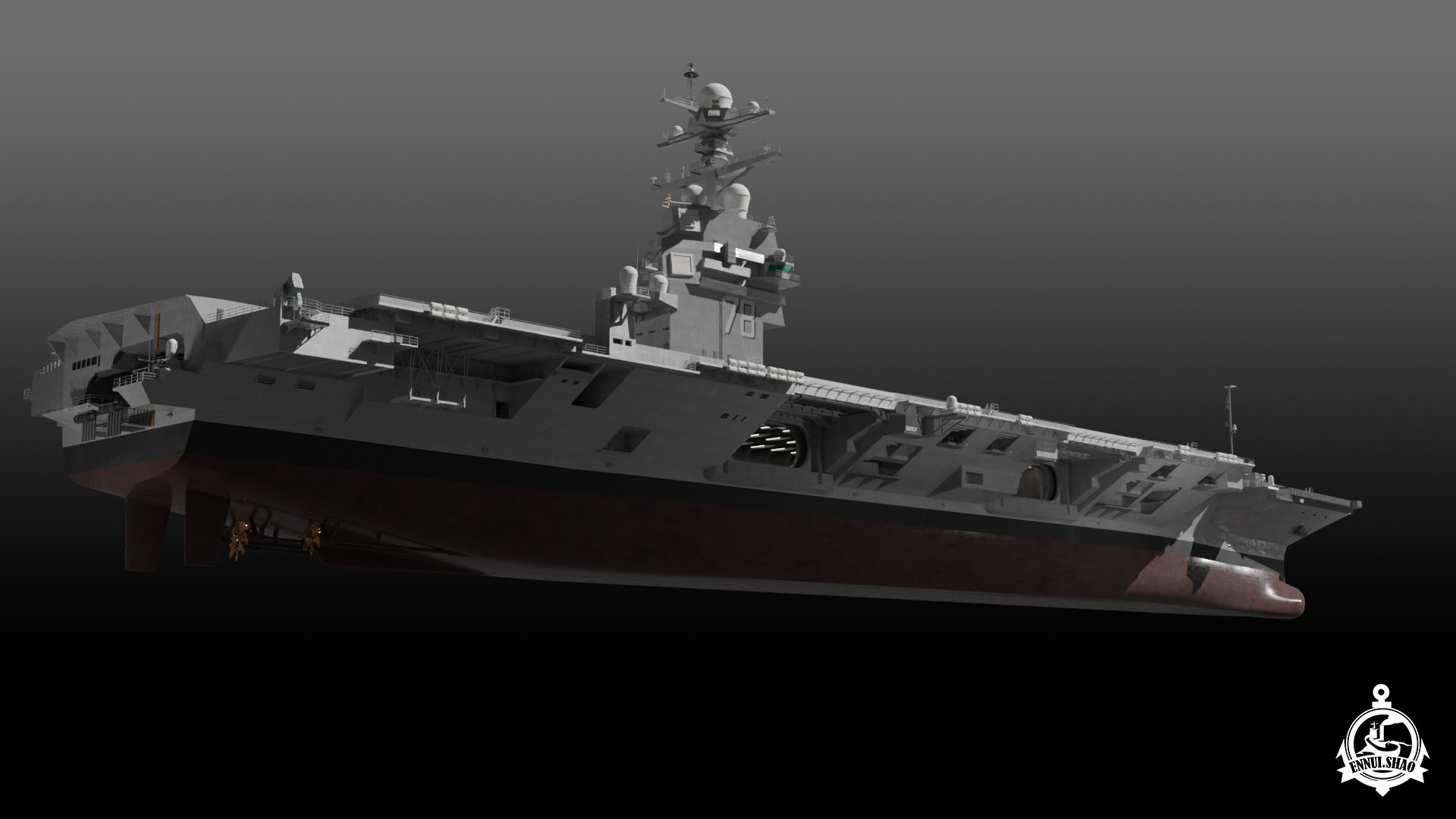 USS Gerald R Ford CVN-78 3D model_4