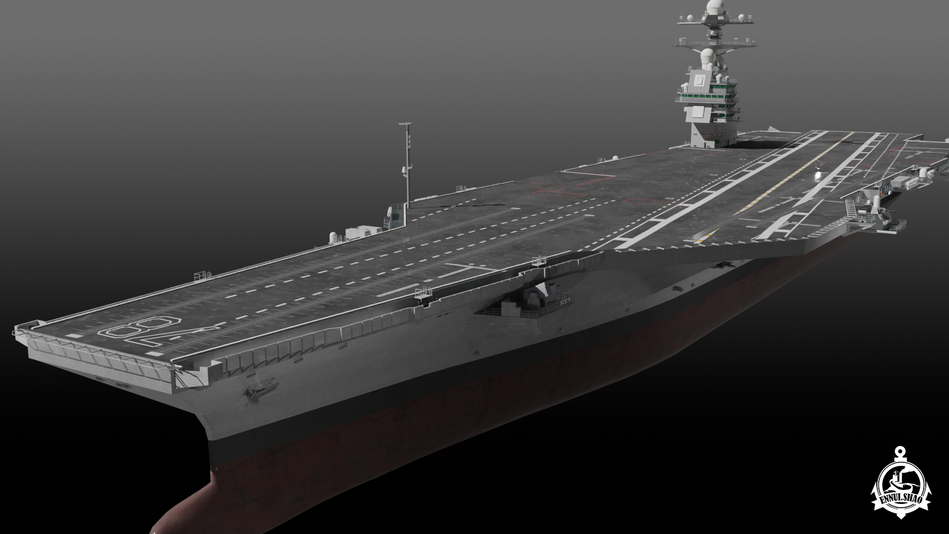 USS Gerald R Ford CVN-78 3D model_7