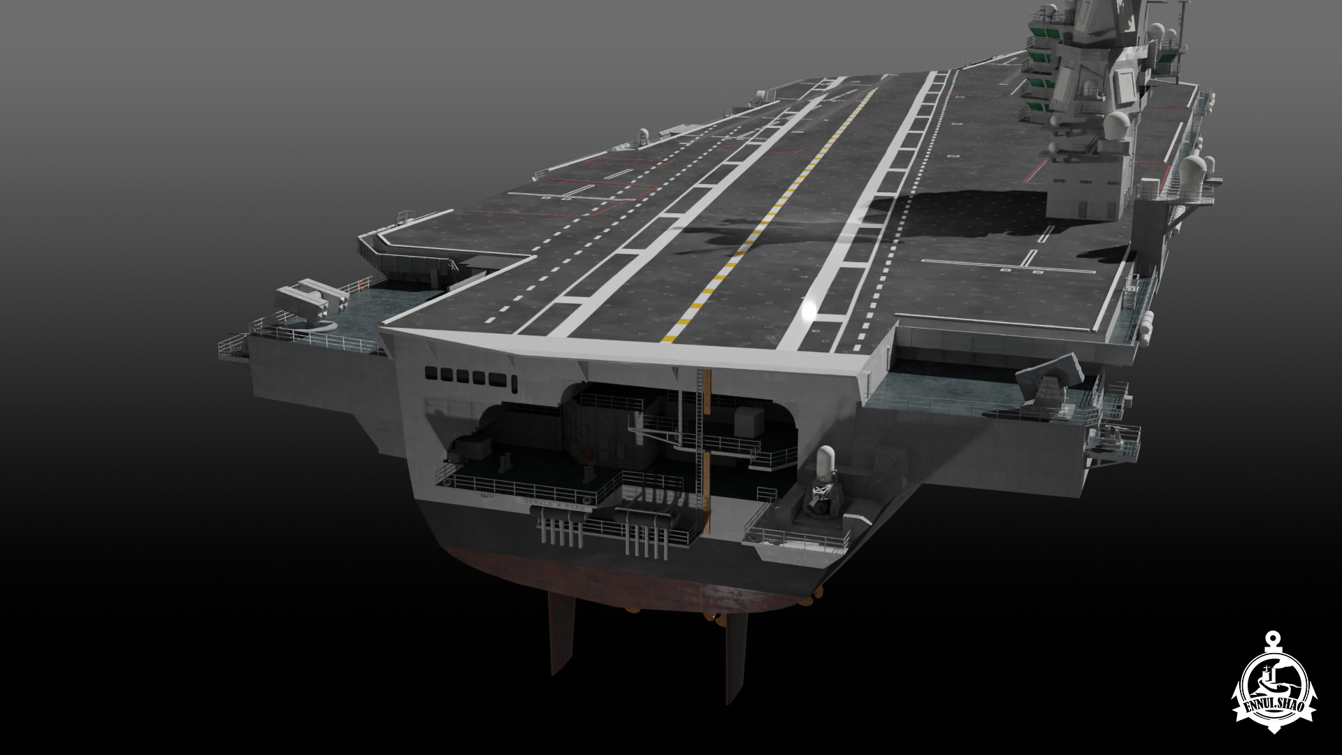 USS Gerald R Ford CVN-78 3D model_13