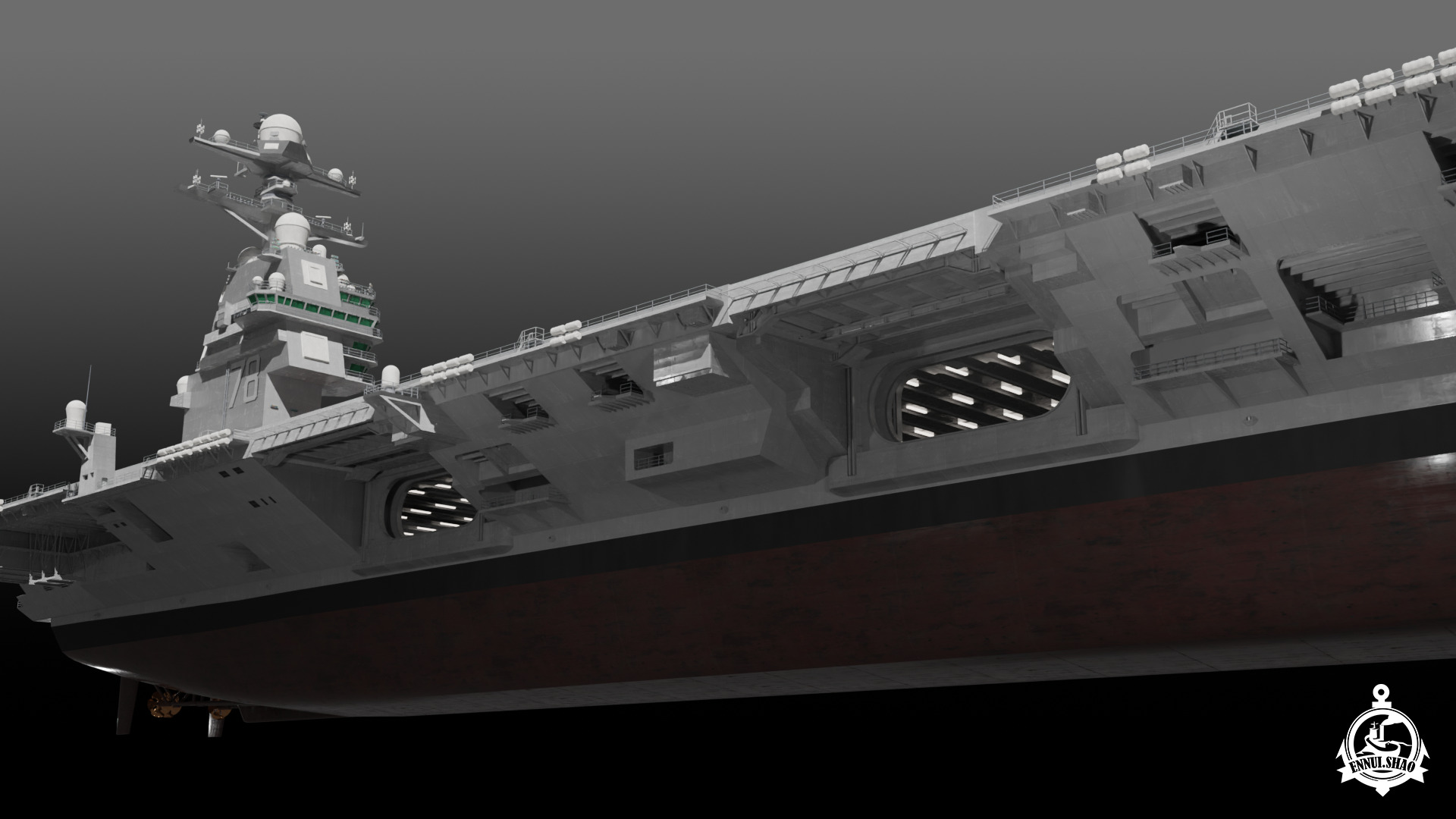 USS Gerald R Ford CVN-78 3D model_9