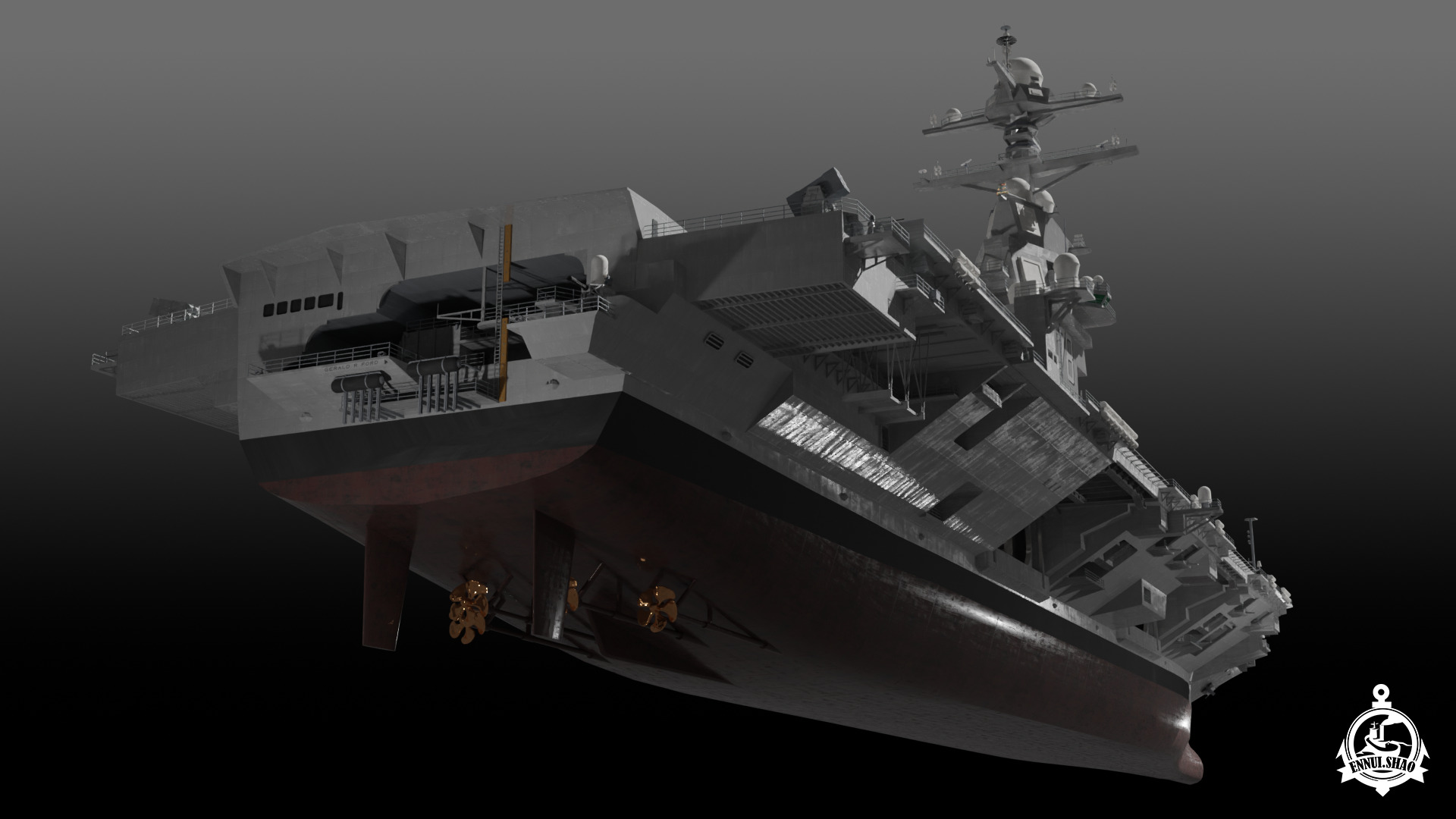 USS Gerald R Ford CVN-78 3D model_11
