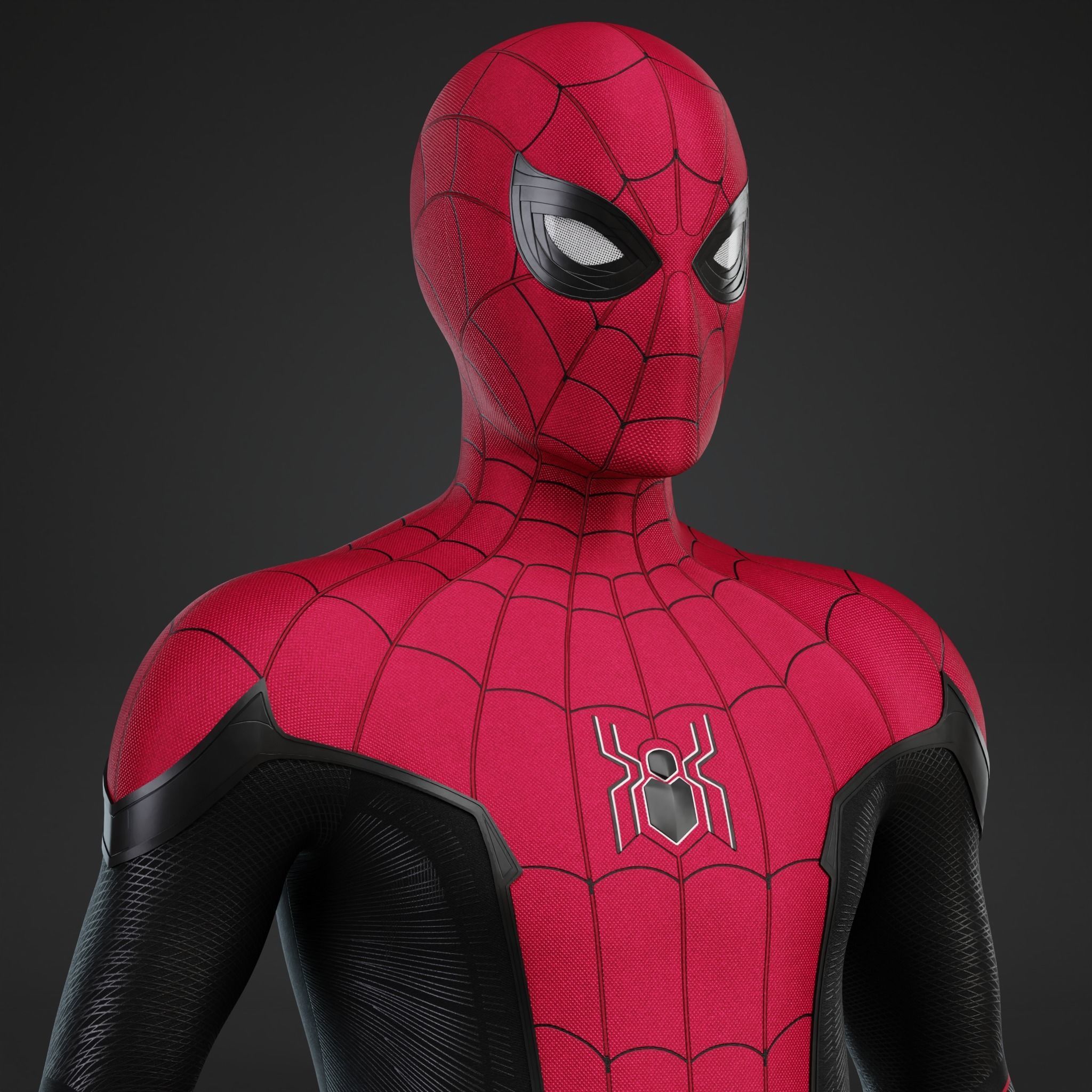 Spider-Man NWH Upgraded Suit Model Low-poly 3D model_2