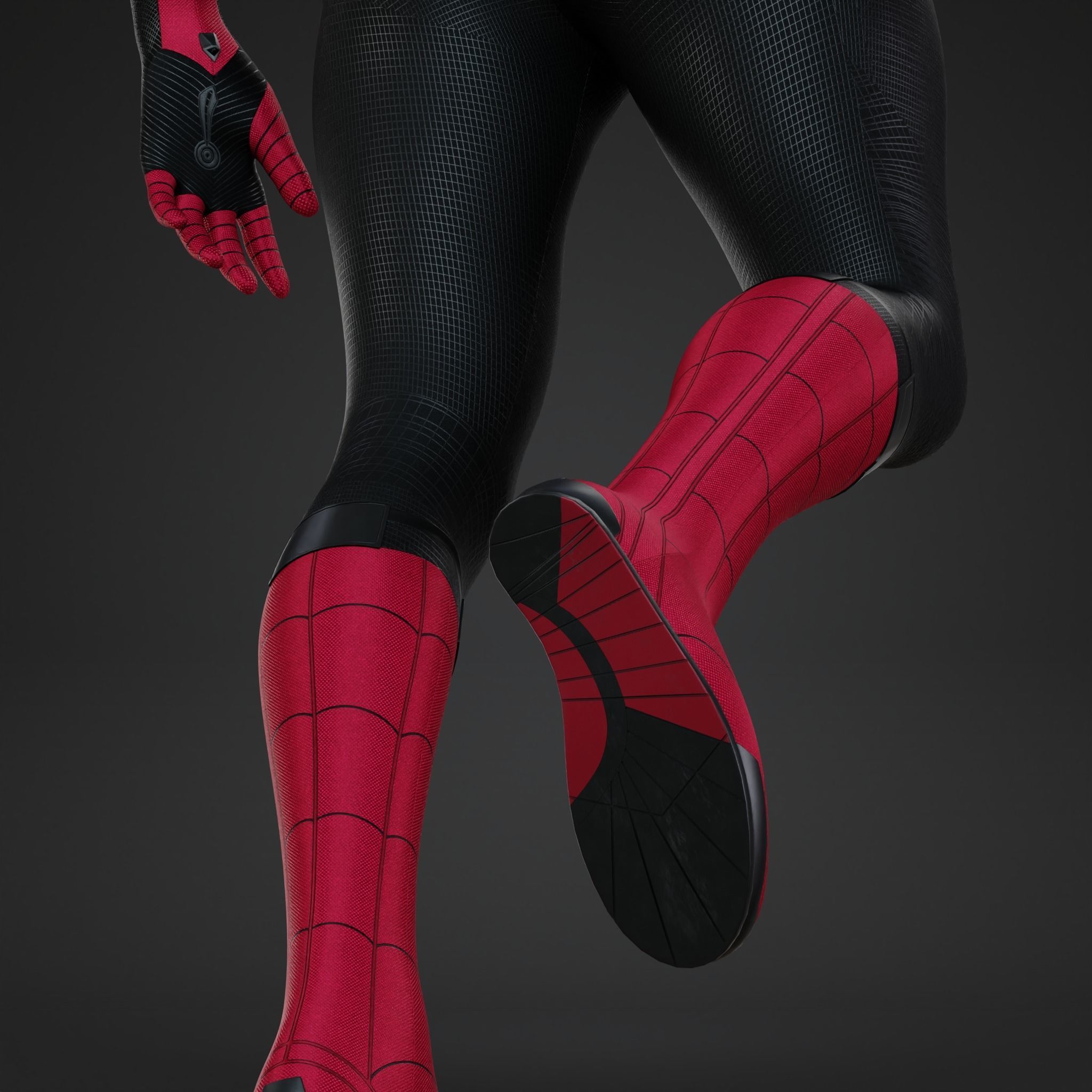 Spider-Man NWH Upgraded Suit Model Low-poly 3D model_5