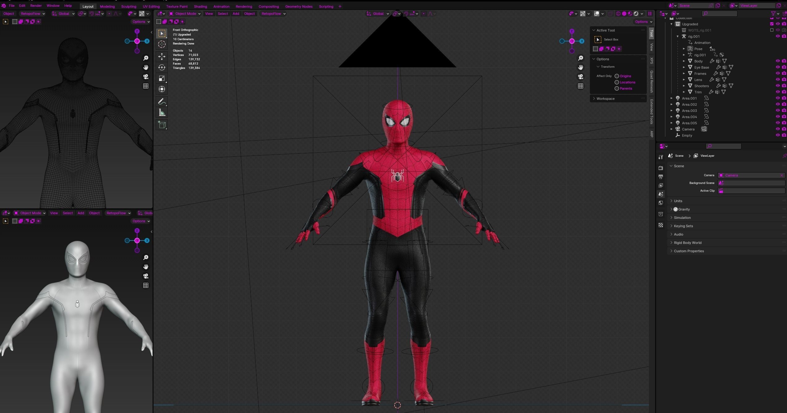 Spider-Man NWH Upgraded Suit Model Low-poly 3D model_8