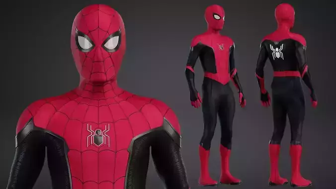 Spider-Man NWH Upgraded Suit Model Low-poly 3D model
