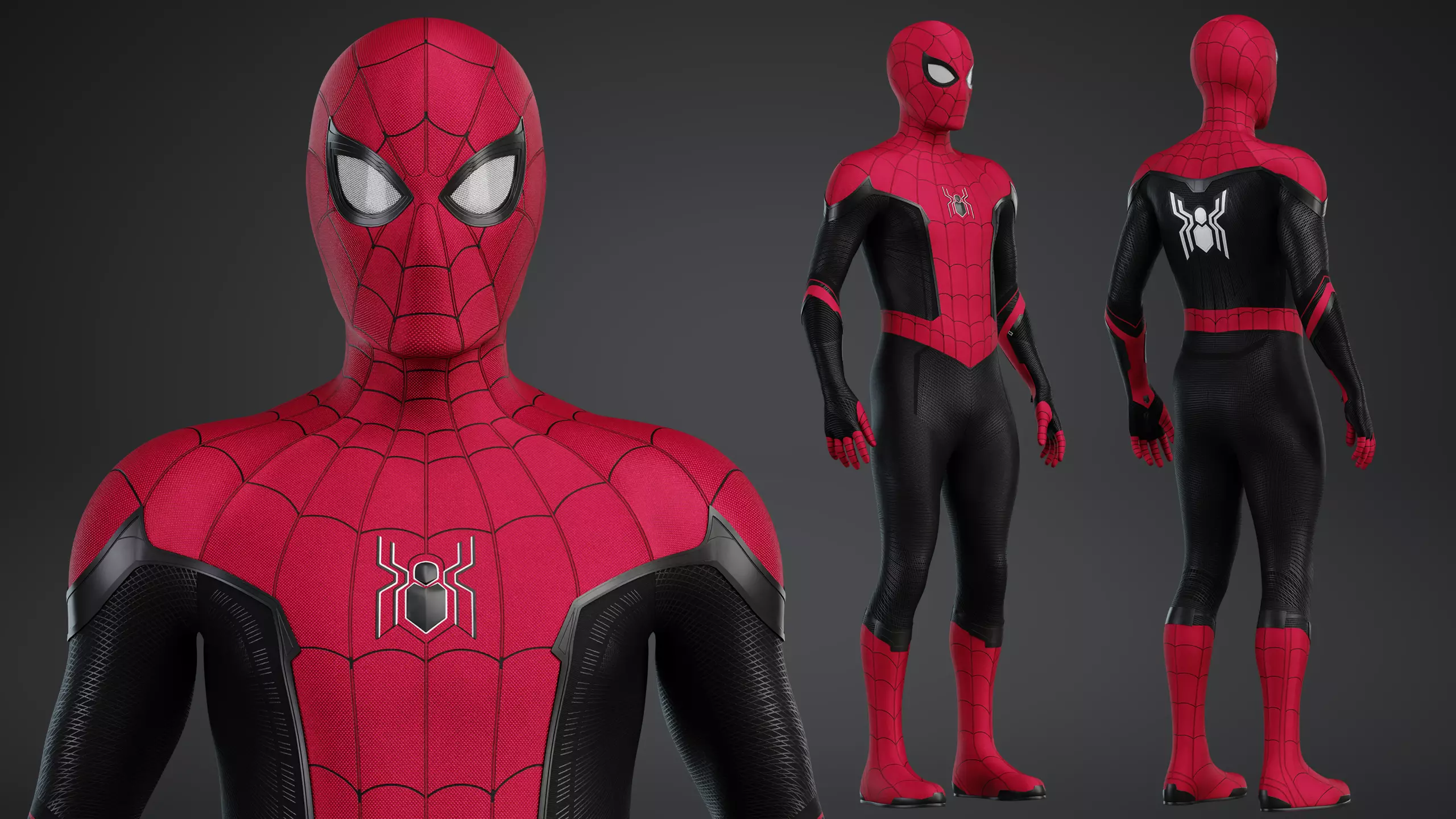 Spider-Man NWH Upgraded Suit Model Low-poly 3D model_0