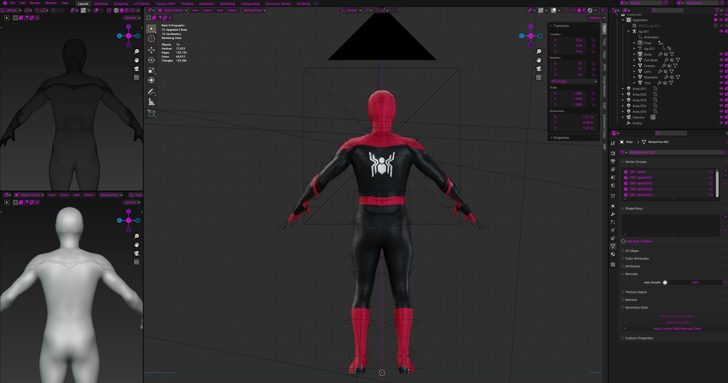Spider-Man NWH Upgraded Suit Model Low-poly 3D model_10