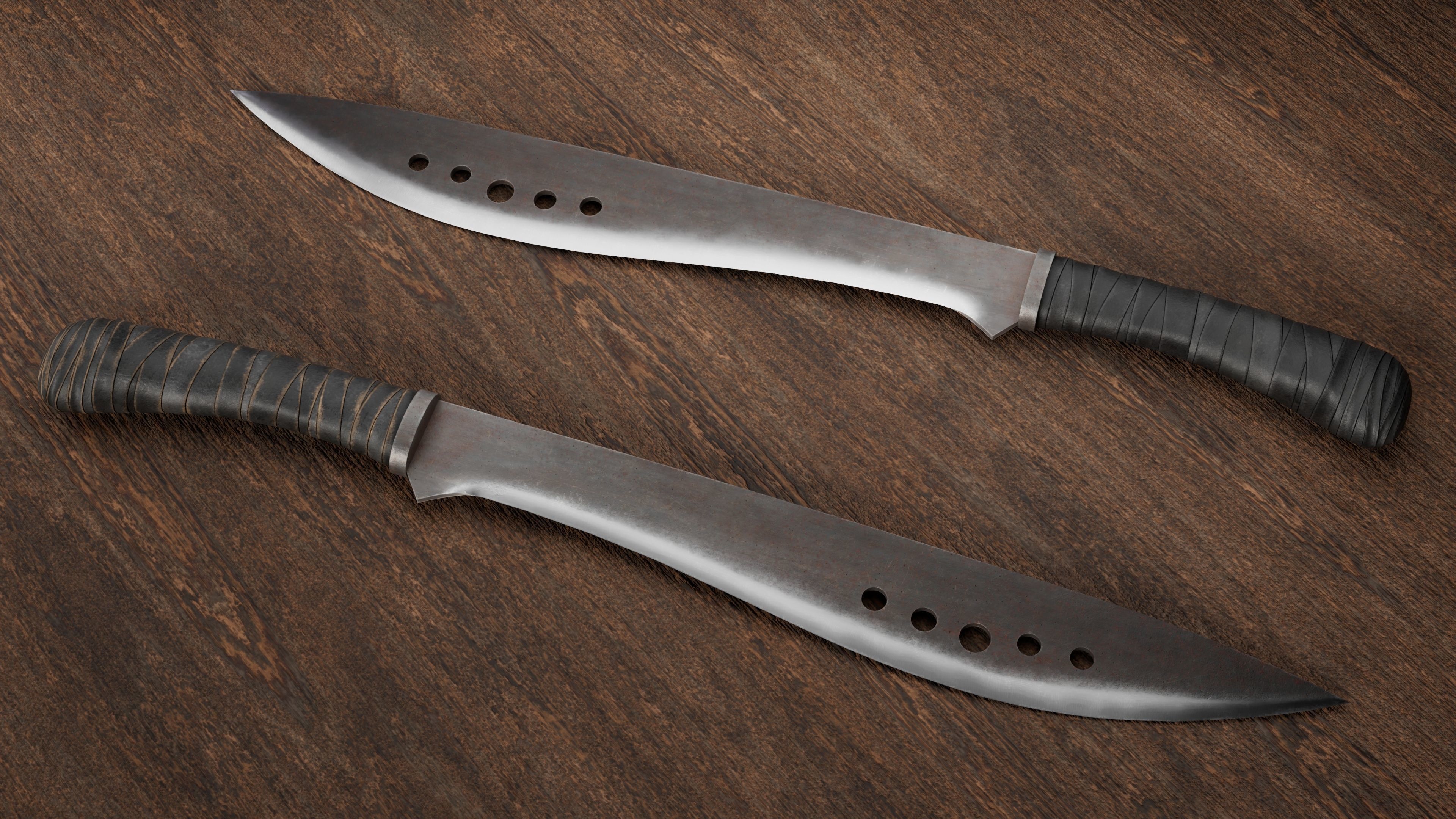 Machete Free low-poly 3D model_3