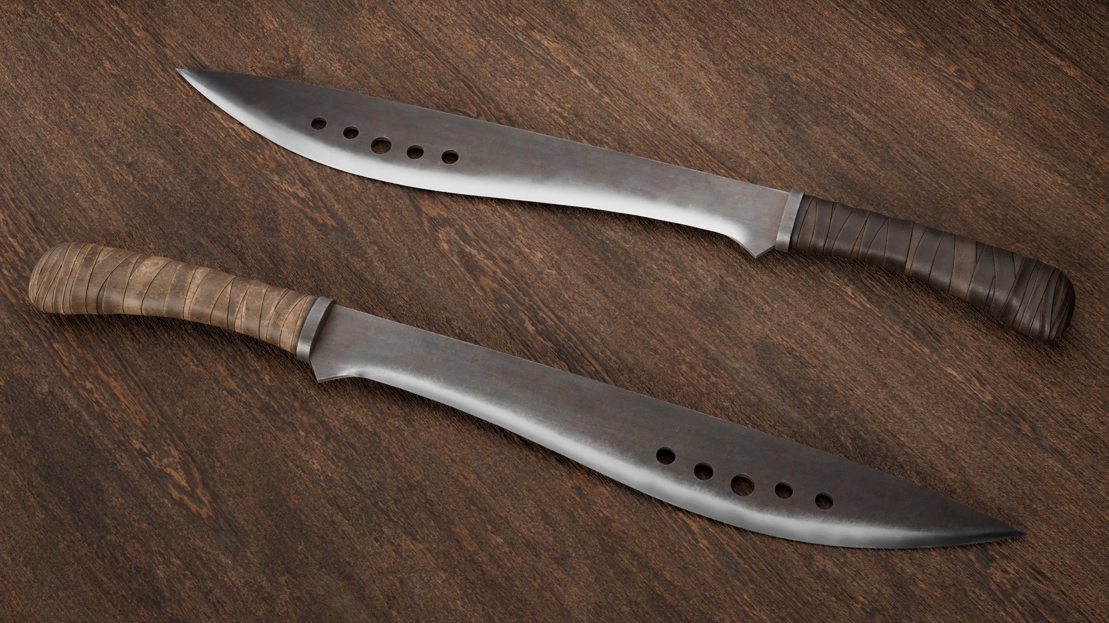 Machete Free low-poly 3D model_2