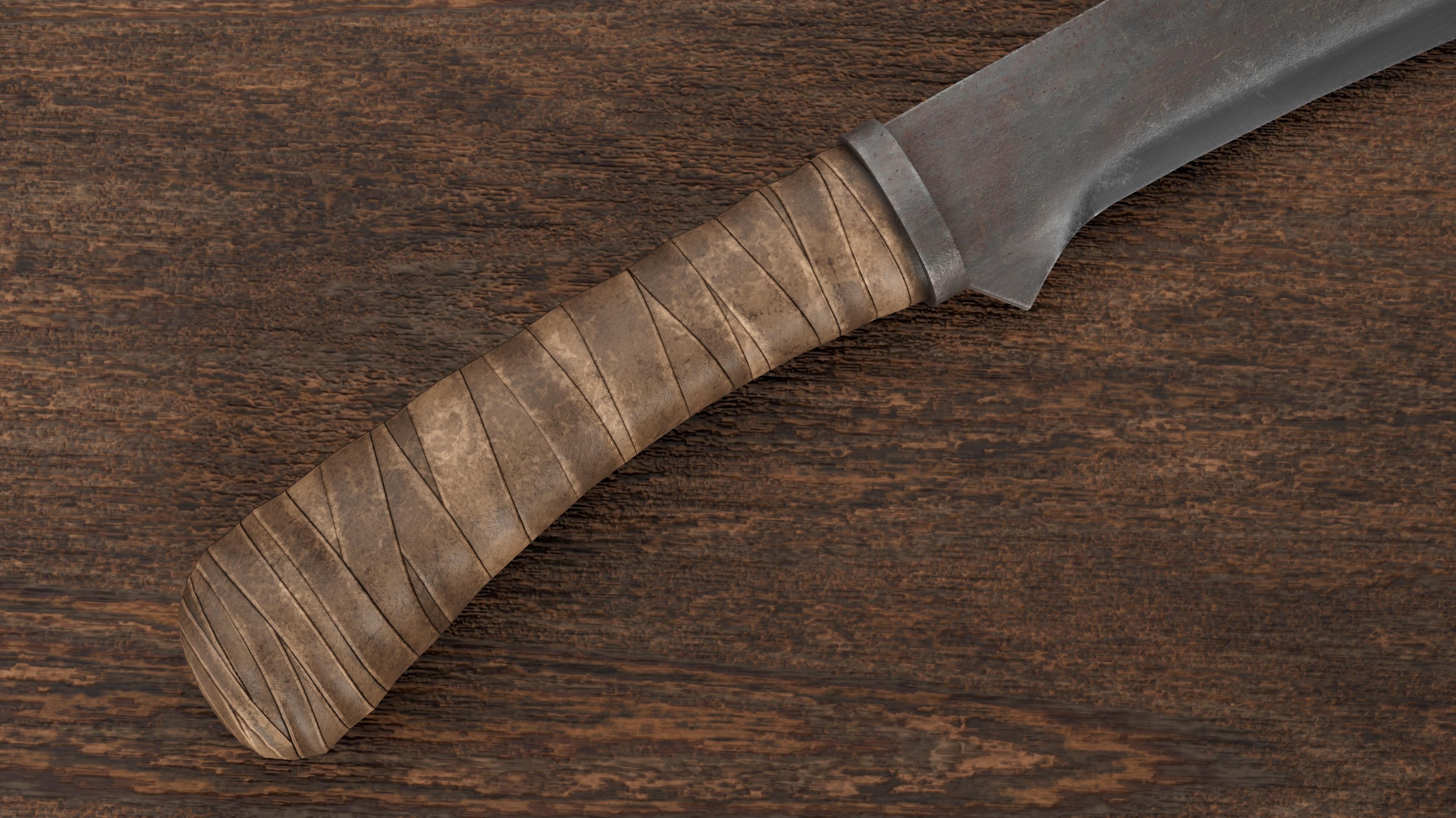 Machete Free low-poly 3D model_4
