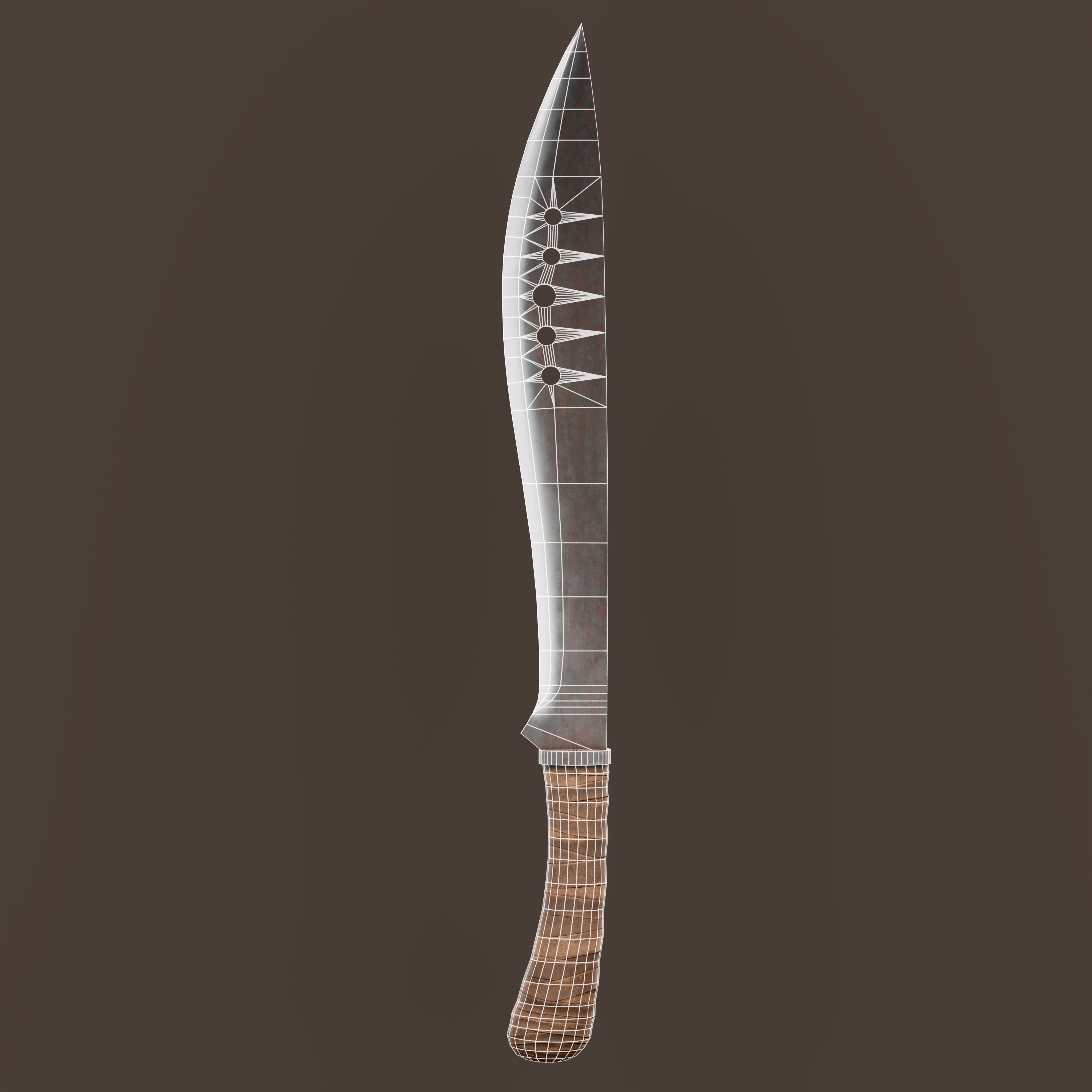 Machete Free low-poly 3D model_6