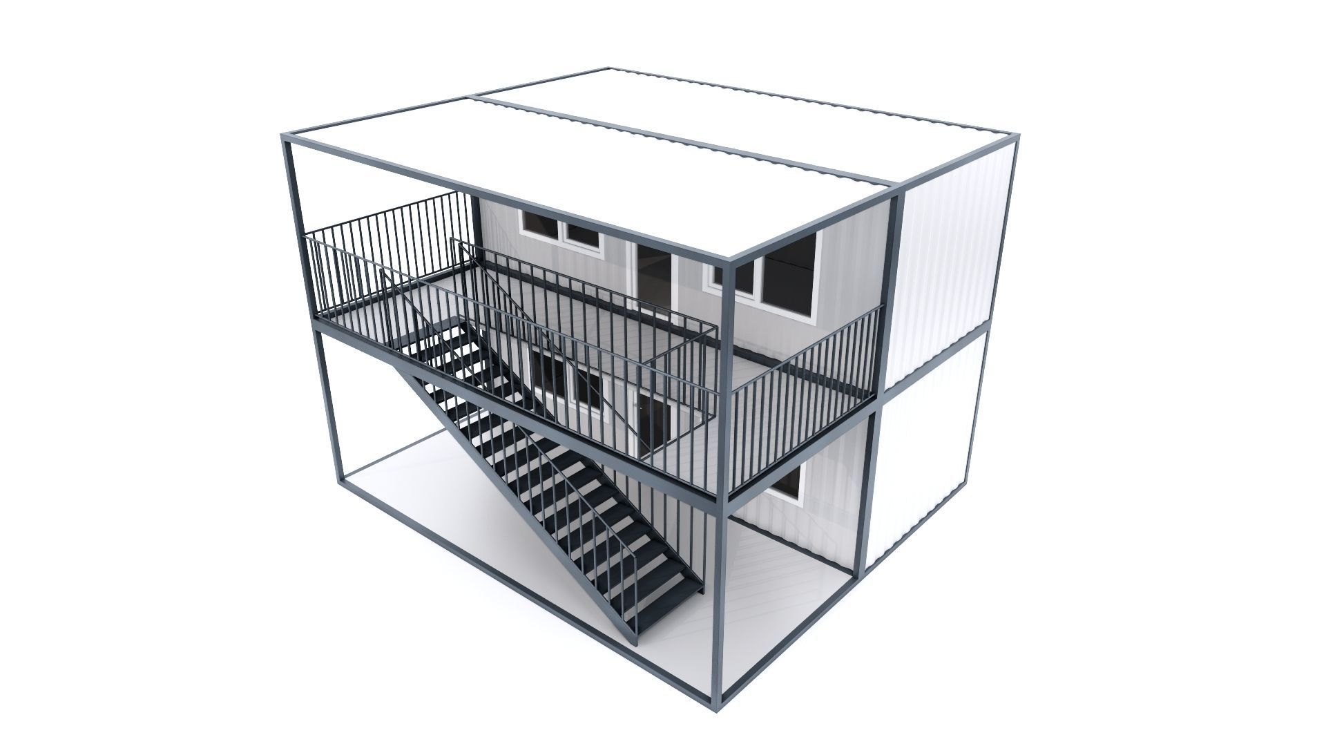 CONTAINER 01 Low-poly 3D model_26