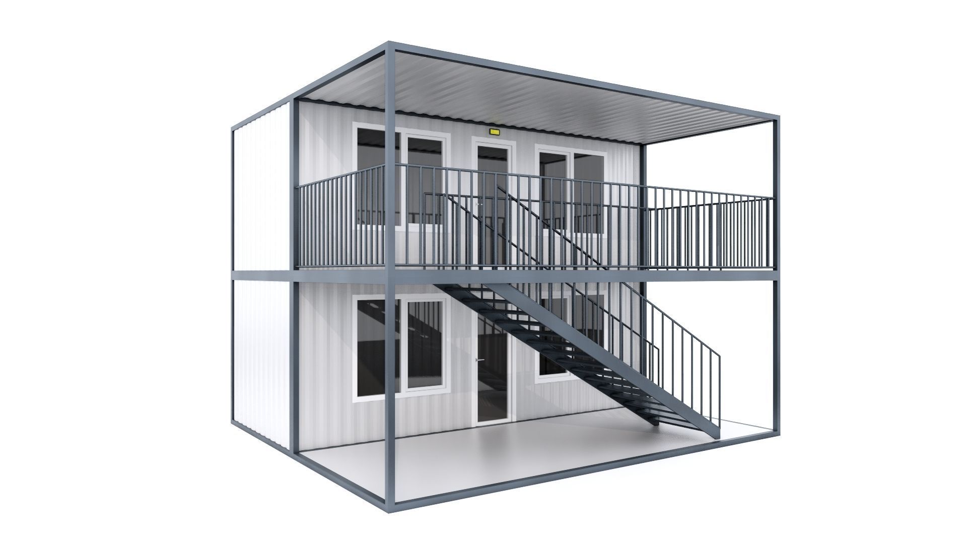 CONTAINER 01 Low-poly 3D model_2