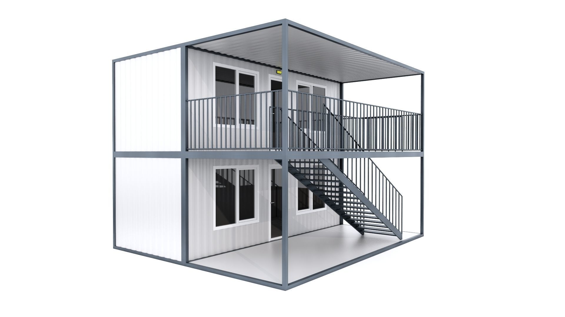 CONTAINER 01 Low-poly 3D model_14