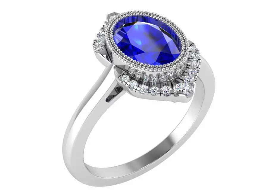 Oval Unique Ring 3152 3D print model_0