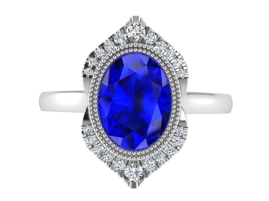 Oval Unique Ring 3152 3D print model_2