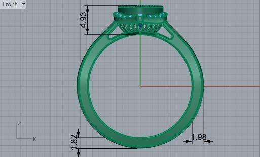 Oval Unique Ring 3152 3D print model_5
