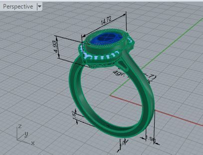 Oval Unique Ring 3152 3D print model_7