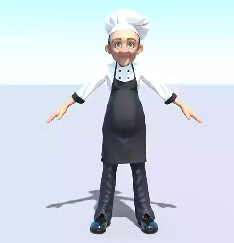 The good Chef in Kitchen 3D model