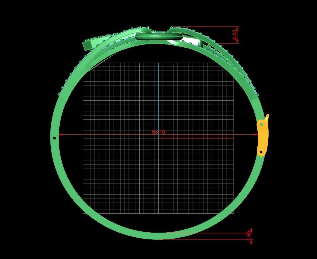 Hermes Braclets Code-BAD042 3D print model_3